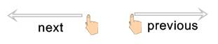 Next and previous gestures